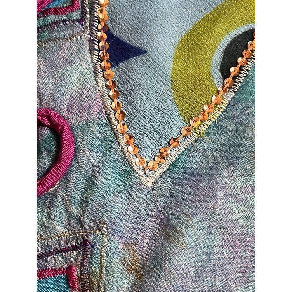 Vintage Patchwork jacket Medium Butterfly aplique… - image 5